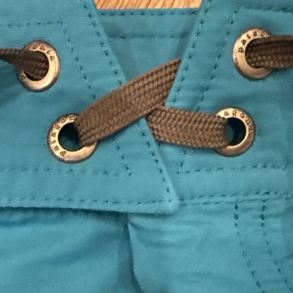 PATAGONIA Women 10 WATER GIRL Board Short Teal Nylon Drawstring Gorpcore NEW